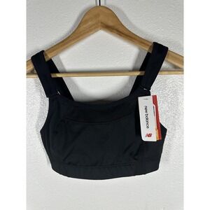 New Balance Sports Bra Womens 32D Black High Impact NB Dry Running Gym Workout